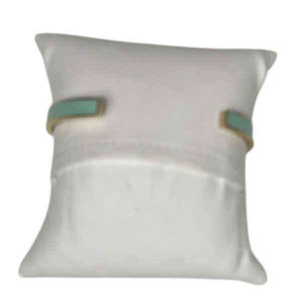 My Badass Girl Gang Semi-Open Cuff Bracelet Engraved Message Blue Gold tone - Picture 3 of 10